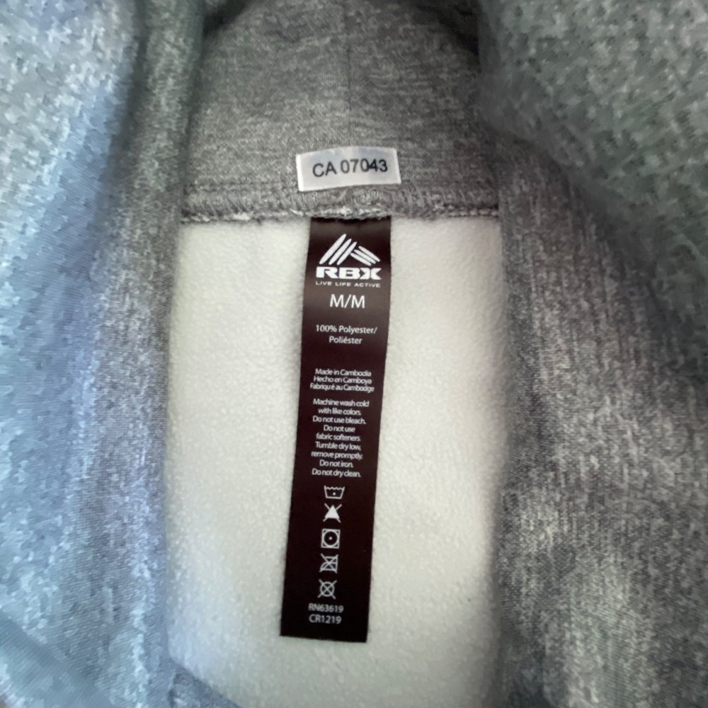 RBX high low hem cowl neck running jacket with size reflectors and zippers sz M - Picture 9 of 9